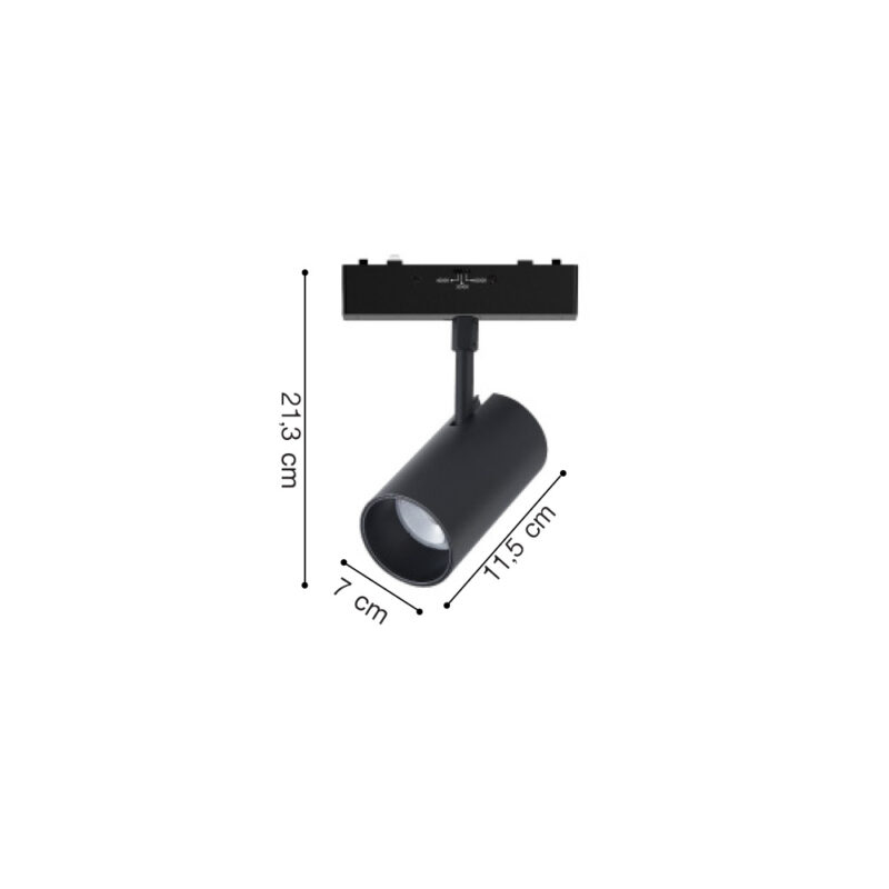 Inlight Φωτιστικό LED 30W 3CCT για Ultra-Thin μαγνητική ράγα σε μαύρη απόχρωση D:7X11,5X21,3cm (TMU0120-Black)