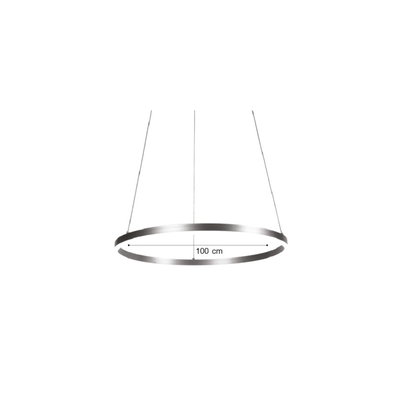 Inlight Κρεμαστό φωτιστικό LED 45W 3CCT (by switch on base) D:100cm (6095-AA-Black)