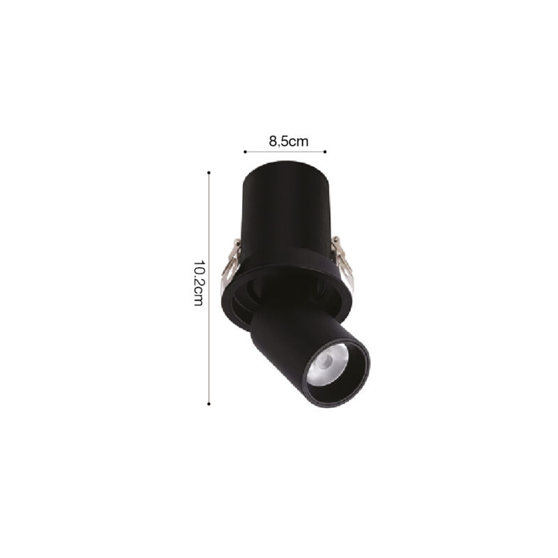 Inlight Downlight σποτ 10W 3CCT σε μαύρη απόχρωση (X00180B)