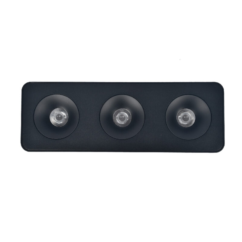 Inlight Downlight Mounted σποτ 3*8W 3CCT σε μαύρη απόχρωση (X00280B)