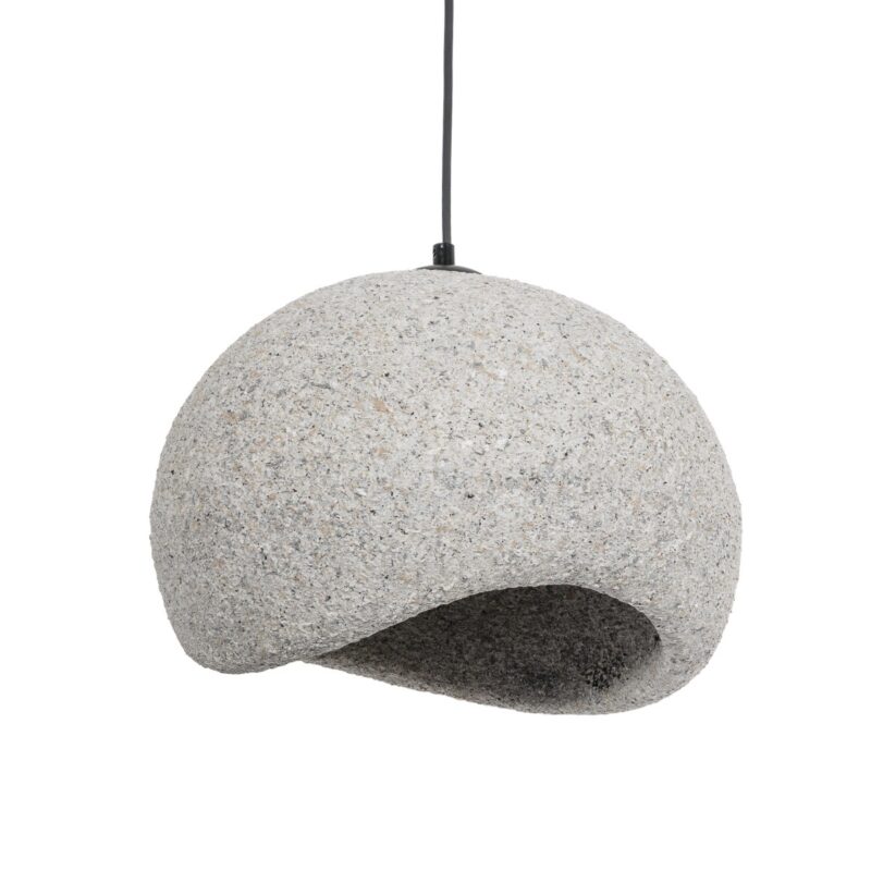 GLOBOSTAR® STONE 204-0123 Μοντέρνο Κρεμαστό Φωτιστικό Οροφής με Ντουί 1 x E27 AC 220-240V IP20 – Γκρι- Μ35 x Π31 x Υ26cm