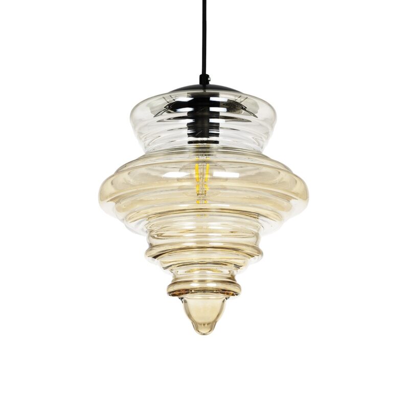GLOBOSTAR® CORTE 206-0029 Μοντέρνο Κρεμαστό Φωτιστικό Οροφής με Ντουί 1 x E27 AC 220-240V IP20 – Mελί – Μ25 x Π25 x Υ30cm