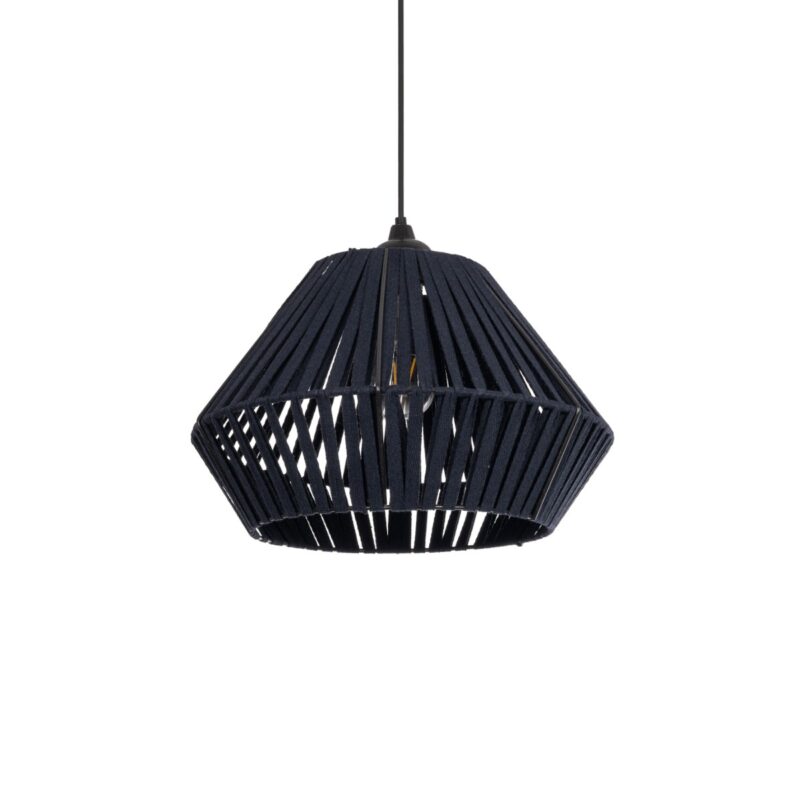 GLOBOSTAR® NUI 205-0071 Boho Κρεμαστό Φωτιστικό Οροφής με Ντουί 1 x E27 AC 220-240V IP20 – Μπλε – M36 x Π36 x Υ27cm