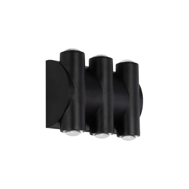 GLOBOSTAR® ARC 60680 Μοντέρνο Φωτιστικό Τοίχου – Απλίκα LED 12W 1500lm 30° AC 220-240V Αδιάβροχο IP65 Θερμό Λευκό 2700K – CREE XPE Chip & TÜV SÜD Driver – Μαύρο Ματ – Μ14 x Π4.8 x Υ11.5cm – 5 Χρόνια Εγγύηση
