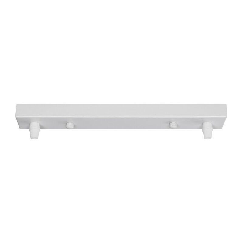 GLOBOSTAR® WALLBASE 77520 Γραμμική Μεταλλική Ροζέτα για Κρέμαση 2 Φωτιστικών – Λευκό – Μ30 x Π5 x Υ4cm