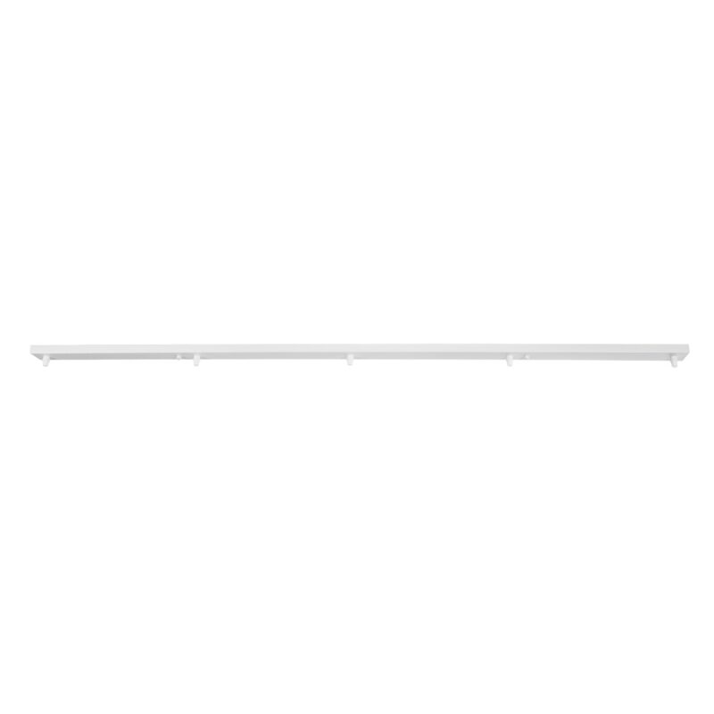 GLOBOSTAR® WALLBASE 77526 Γραμμική Μεταλλική Ροζέτα για Κρέμαση 5 Φωτιστικών – Λευκό – Μ120 x Π5 x Υ4cm