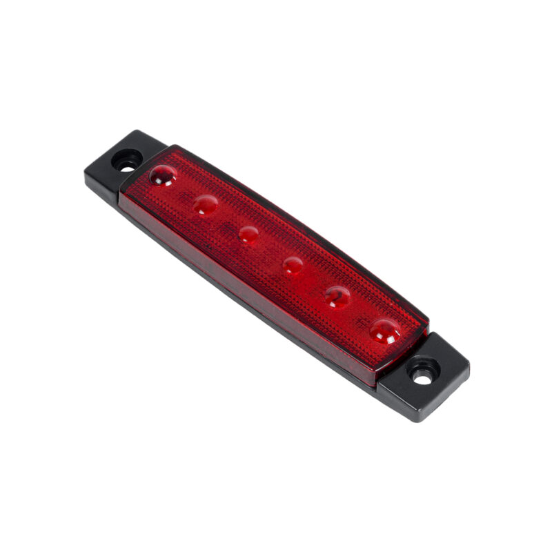 GLOBOSTAR® SIDEMARKER 79901 Φώτα Όγκου Οχημάτων LED 1.5W 75lm 120° DC 10-30V Αδιάβροχο IP66 Κόκκινο – 6 x SMD2835 Sanan Chip – Μ9.5 x Π2 x Υ1.1cm – 1 Χρόνο Εγγύηση
