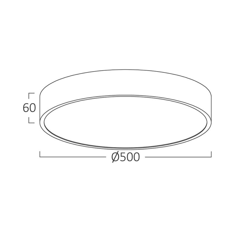 Πλαφονιέρα Blade 30w-40w-50w 3CCT Ø50cm Μαύρη Braytron – BH16-04481
