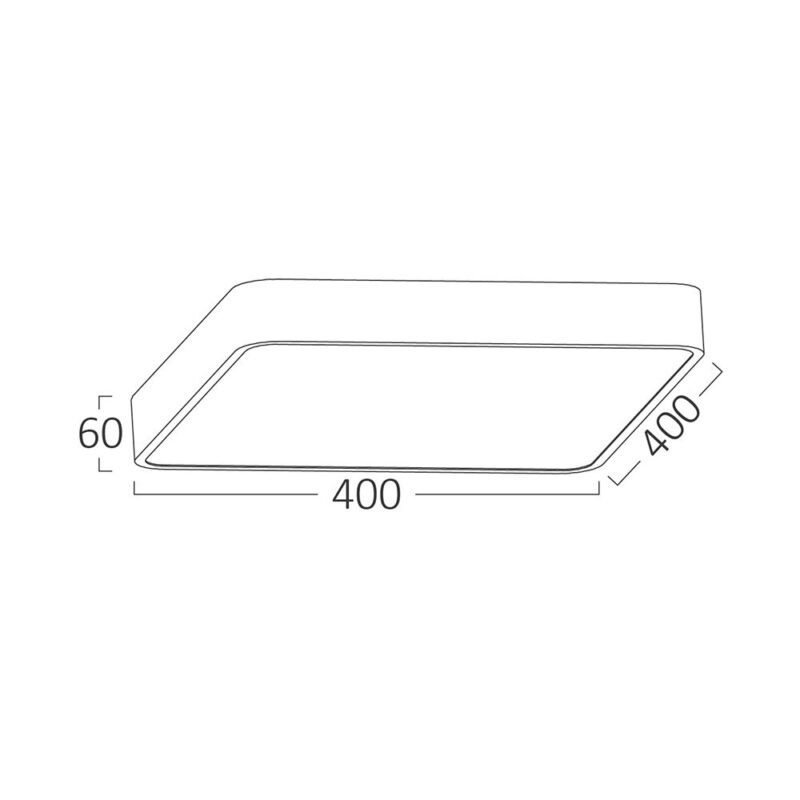 Πλαφονιέρα Blade 30w-36w-40w 3CCT, 40x40x6cm Λευκή Braytron – BH16-05380