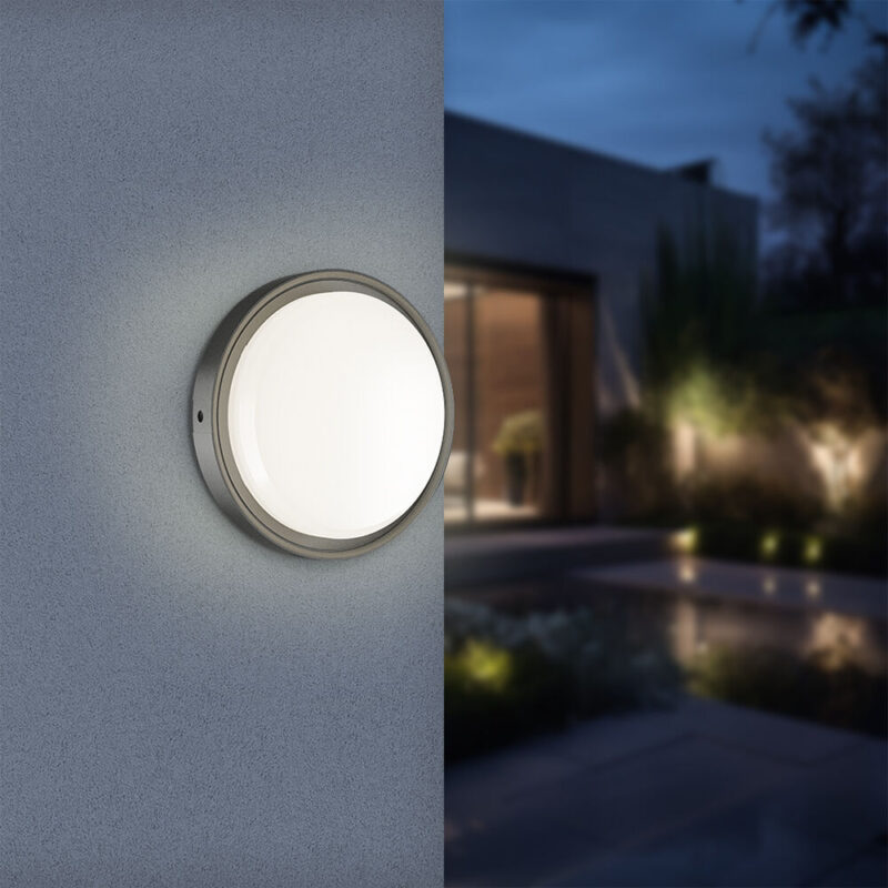 Απλίκα led “Bulkhead” 18w IP65 2020lm CCT, με ανίχνευση κίνησης Μαύρη Braytron – BC18-30781