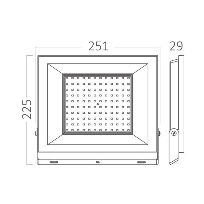 Προβολέας IP65 100W  9000lm 4000k Braytron – BT66-09131