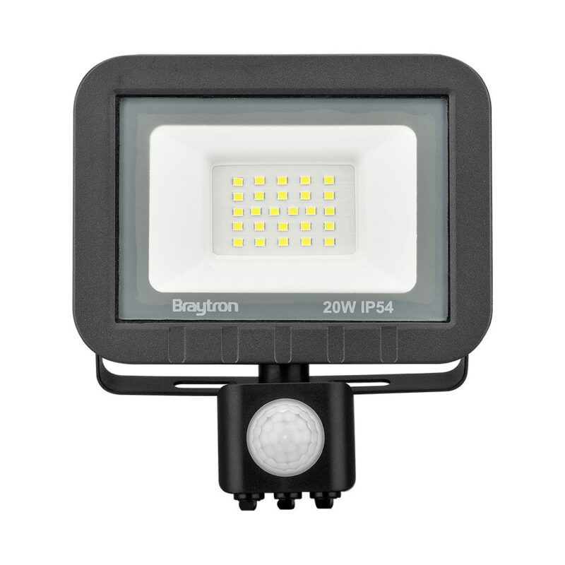 BRY-FLOOD-SC-20W-GRY-3000K-SNS-IP54-LED FLOODLIGHT Model: BT60-22002 Braytron – BT60-22002