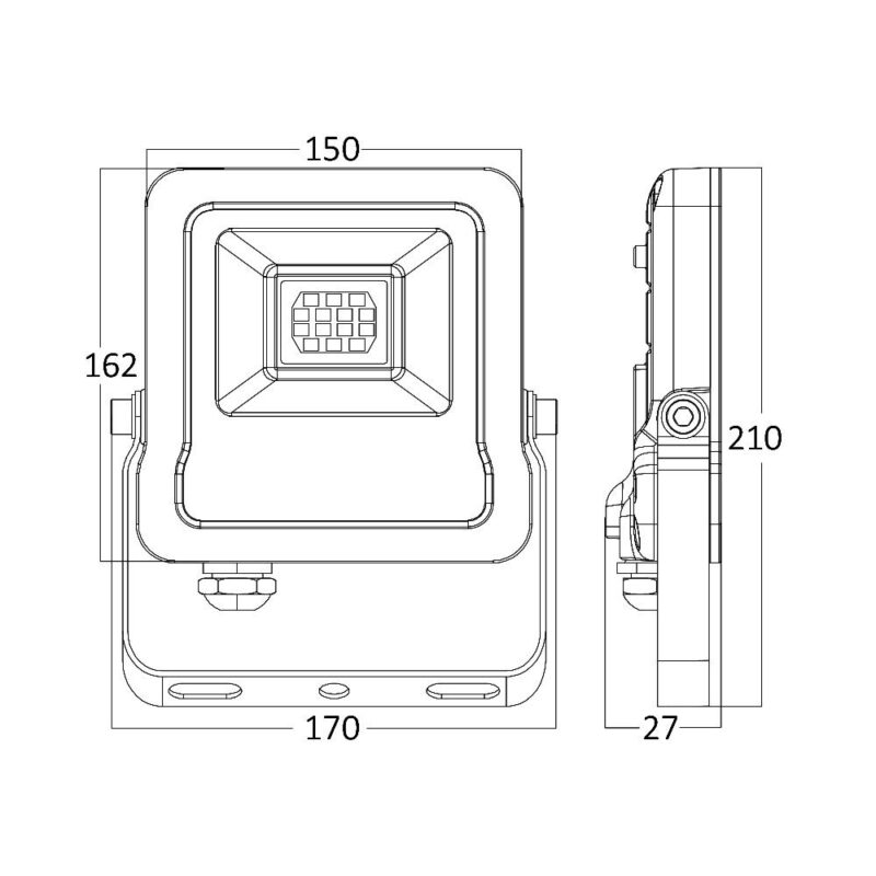 BRY-FLOOD-SL-30W-GRY-3000K-IP65-LED FLOODLIGHT Model: BT61-03002 Braytron – BT61-03002