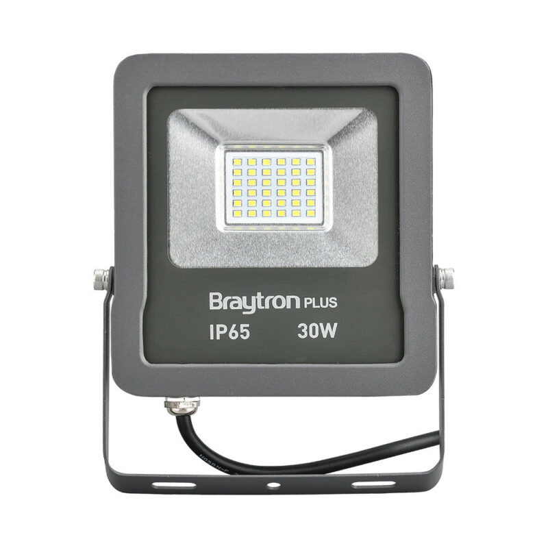 BRY-FLOOD-SL-30W-GRY-6500K-IP65-LED FLOODLIGHT Model: BT61-03032 Braytron – BT61-03032