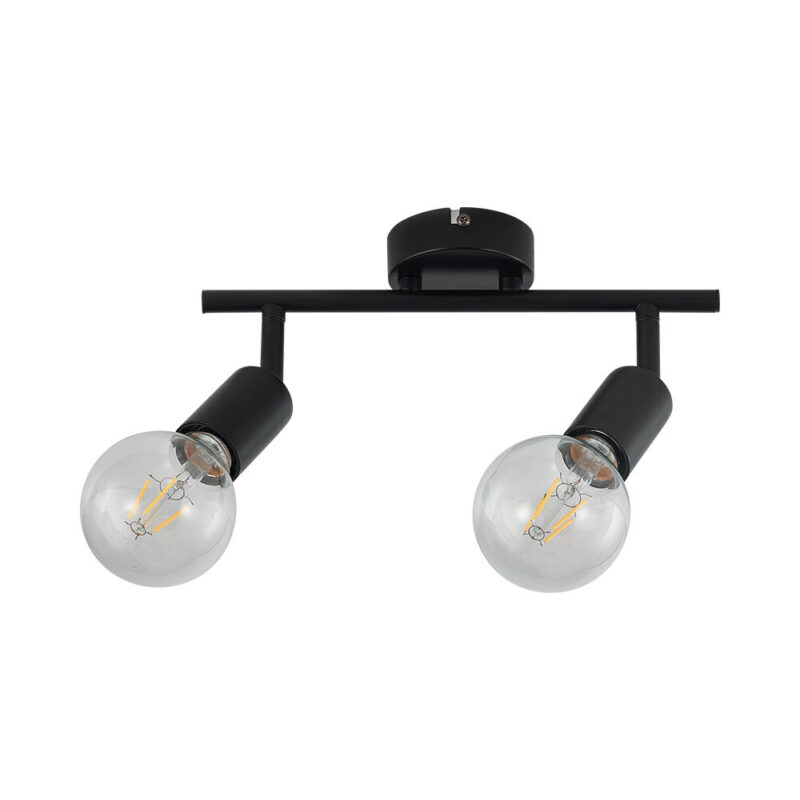 Φωτιστικό οροφής 2 x Ε27 Μαύρο Braytron – BV04-00031