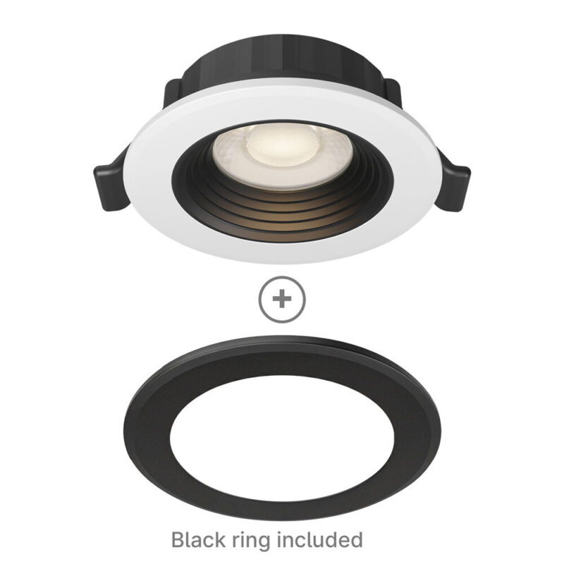 Σποτ Led 6.5W 3CCT RND IP20 Λευκό/Μαύρο Braytron – BD01-20181