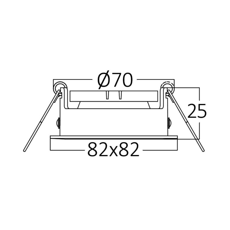 Σποτ “MITTO” Τετράγωνο Λευκό GU10 Braytron – BH03-02020