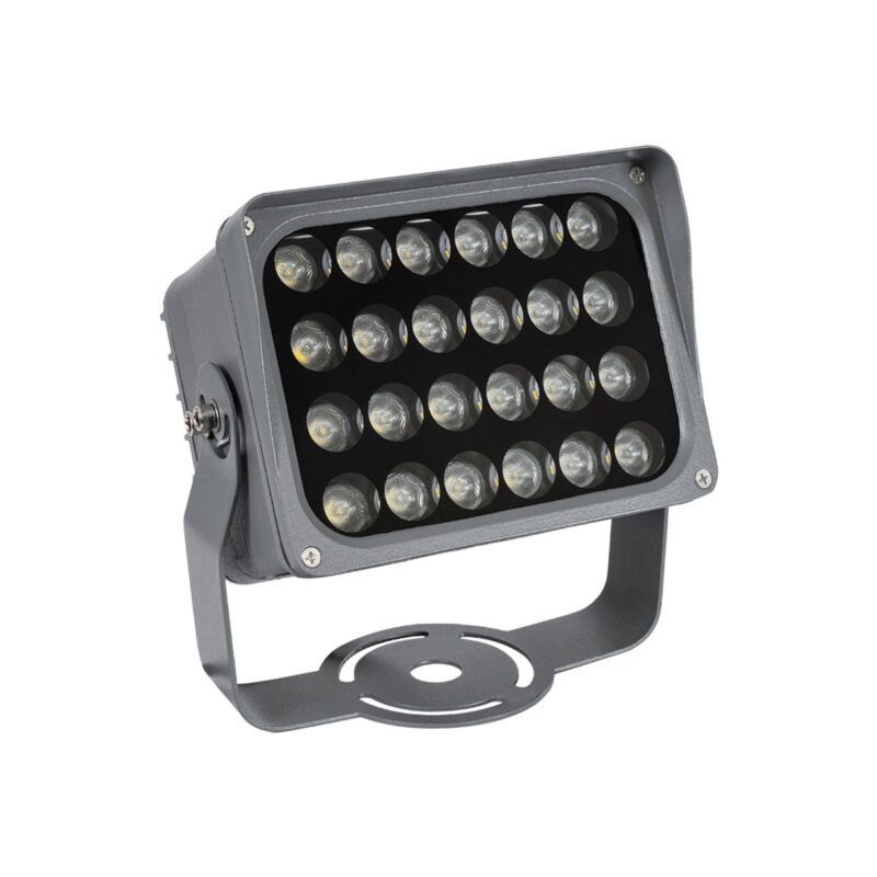 GLOBOSTAR® FLOODXENA 90130 Προβολέας Σποτ Wall Washer LED 24W 2880lm 10° AC 220-240V Αδιάβροχο IP65 Ψυχρό Λευκό 6000K – Bridgelux SMD Chip – Γκρι Ανθρακί – Μ18 x Π13.5 x Υ18cm – 3 Χρόνια Εγγύηση