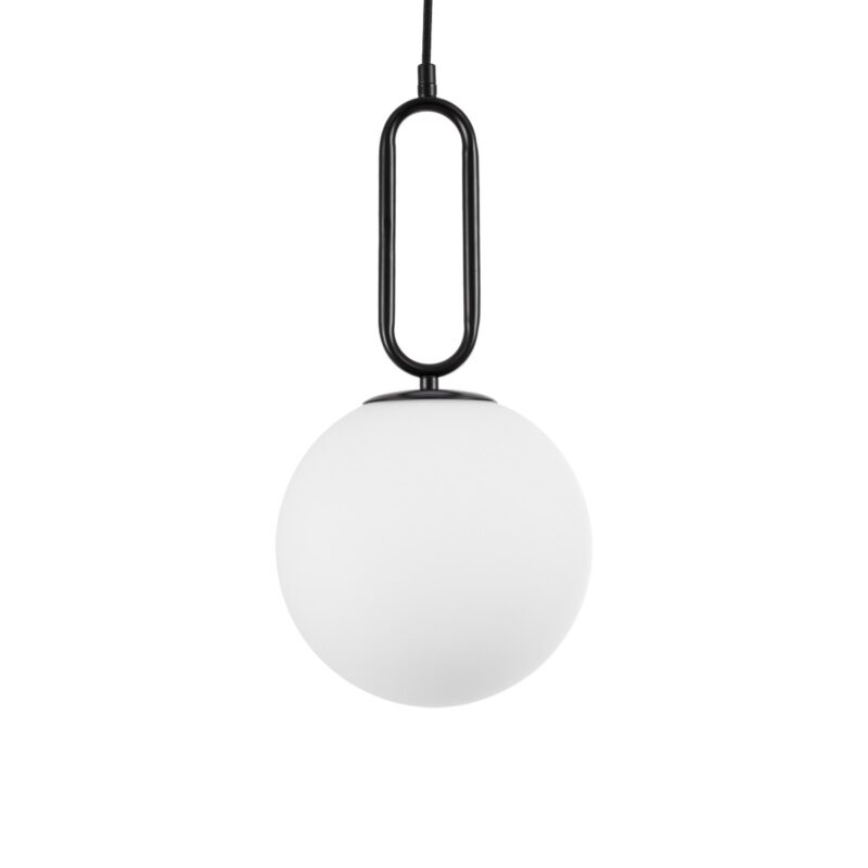 kelvo® BELLISSIMO KLV-101-0373 Κρεμαστό Φωτιστικό Οροφής για Λάμπα με Ντουί E27 AC 220-240V IP20 – Μαύρο Ματ & Λευκό – Μ20 x Π20 x Υ42cm