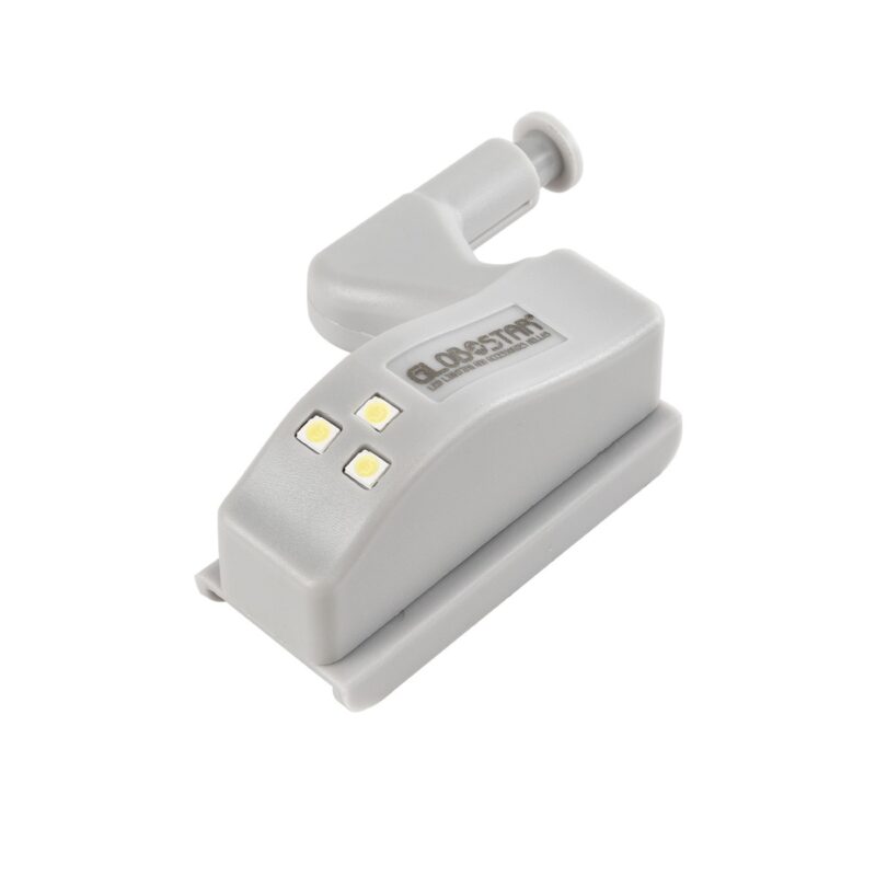 GloboStar® CLOSET 79640 Φωτιστικό Ντουλάπας LED για Μεντεσέ με Διακόπτη On/Off Κουμπωτό με Μπαταρία(Δεν συμπεριλαμβάνεται) – Ψυχρό Λευκό 6000K – Μ7 x Π4 x Υ2.5cm