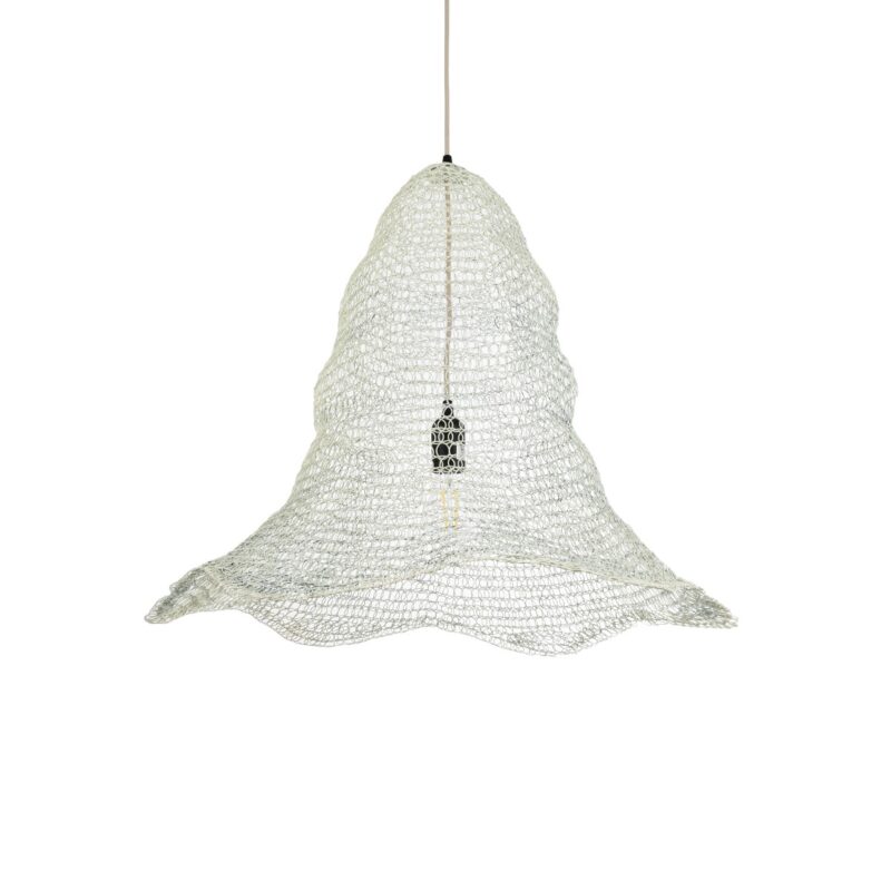 GLOBOSTAR® KENTUCKY 01892 Vintage Κρεμαστό Φωτιστικό Οροφής με Ντουί 1 x E27 AC 220-240V IP20 – Λευκό – Μ60 x Π60 x Υ52cm