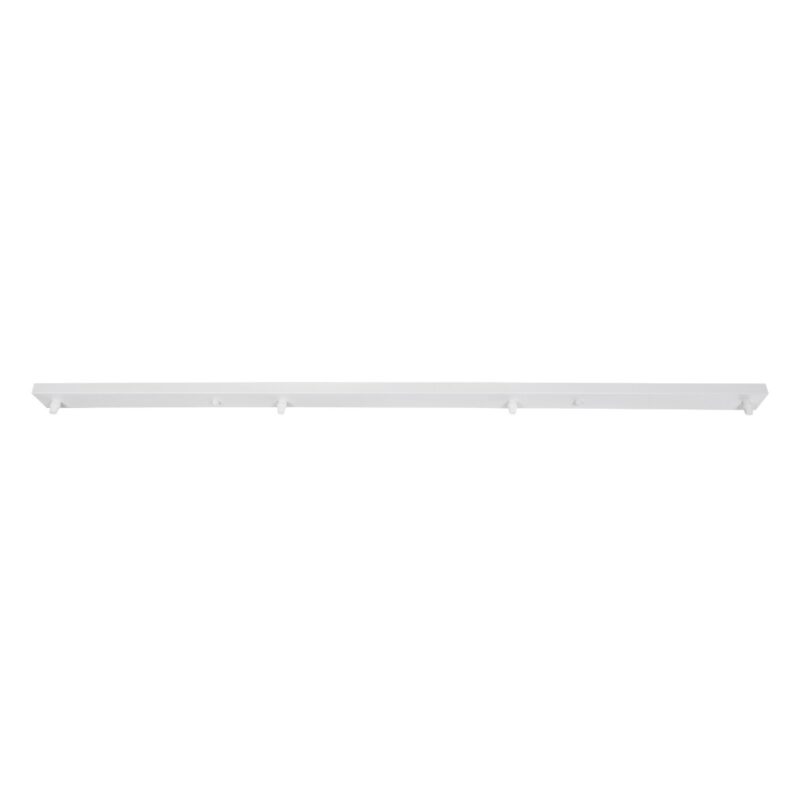 GLOBOSTAR® WALLBASE 77524 Γραμμική Μεταλλική Ροζέτα για Κρέμαση 4 Φωτιστικών – Λευκό – Μ120 x Π5 x Υ4cm