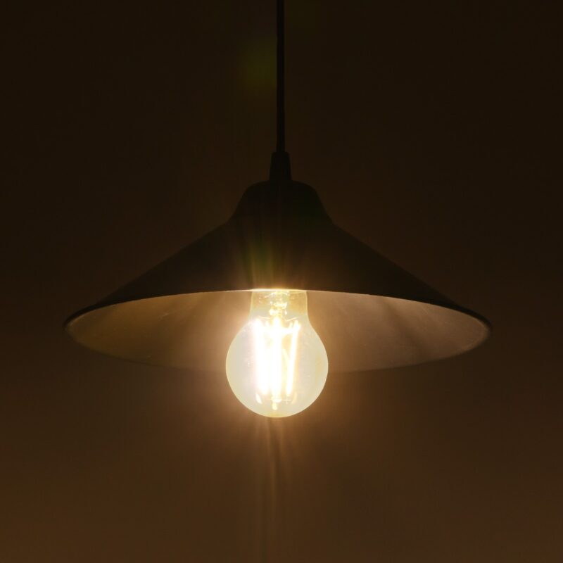 GLOBOSTAR® FONTE 203-0080 Μοντέρνο Κρεμαστό Φωτιστικό Οροφής με Ντουί 1 x E27 AC 220-240V IP20 – Μαύρο – Μ25.5 x Π25.5 x Υ10cm