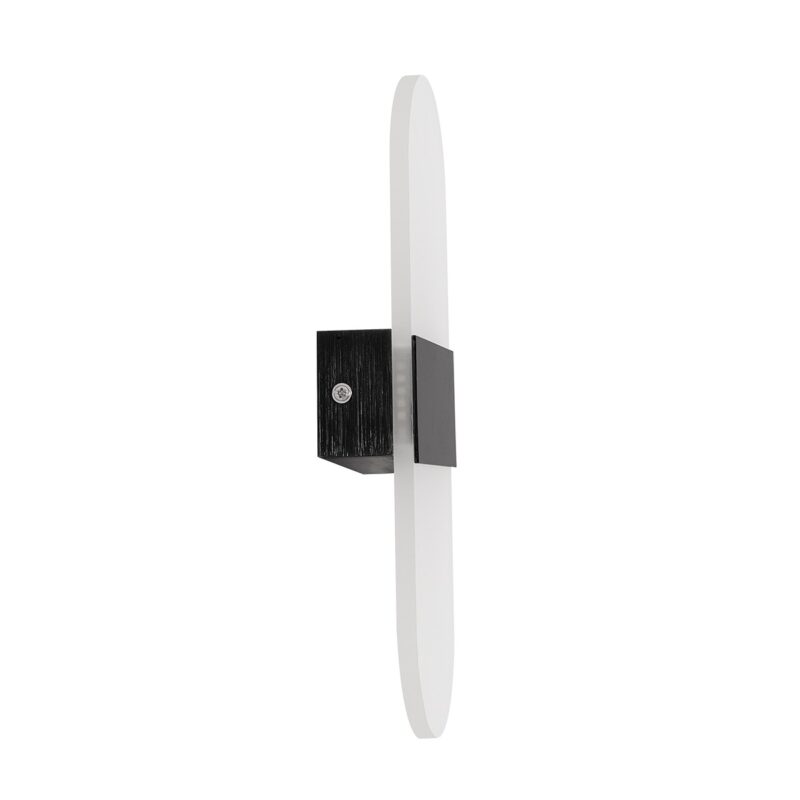 GLOBOSTAR® RARE 61337 Μοντέρνο Φωτιστικό Τοίχου – Απλίκα LED 5W 600lm 180° AC 220-240V IP20 Ρυθμιζόμενο Λευκό CCT με On/Off 2700K/4500K/6000K – Lumileds SMD Chip – Μαύρο Ματ – Μ10 x Π4 x Υ27cm – 3 Χρόνια Εγγύηση