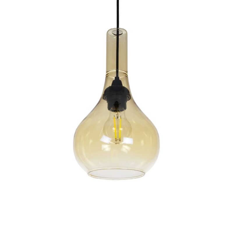 GLOBOSTAR® ΤΟΝΕ 206-0035 Μοντέρνο Κρεμαστό Φωτιστικό Οροφής με Ντουί 1 x E27 AC 220-240V IP20 – Mελί – Μ20 x Π20 x Υ36cm