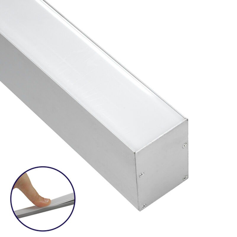 GloboStar® SURFACEPENDANT-PROFILE 70826-3M Προφίλ Αλουμινίου – Βάση & Ψύκτρα Ταινίας LED με Λευκό Γαλακτερό Κάλυμμα – Επιφανειακή & Κρεμαστή Χρήση – Πατητό Κάλυμμα – Ασημί – 3 Μέτρα – Μ300 x Π5 x Υ7cm