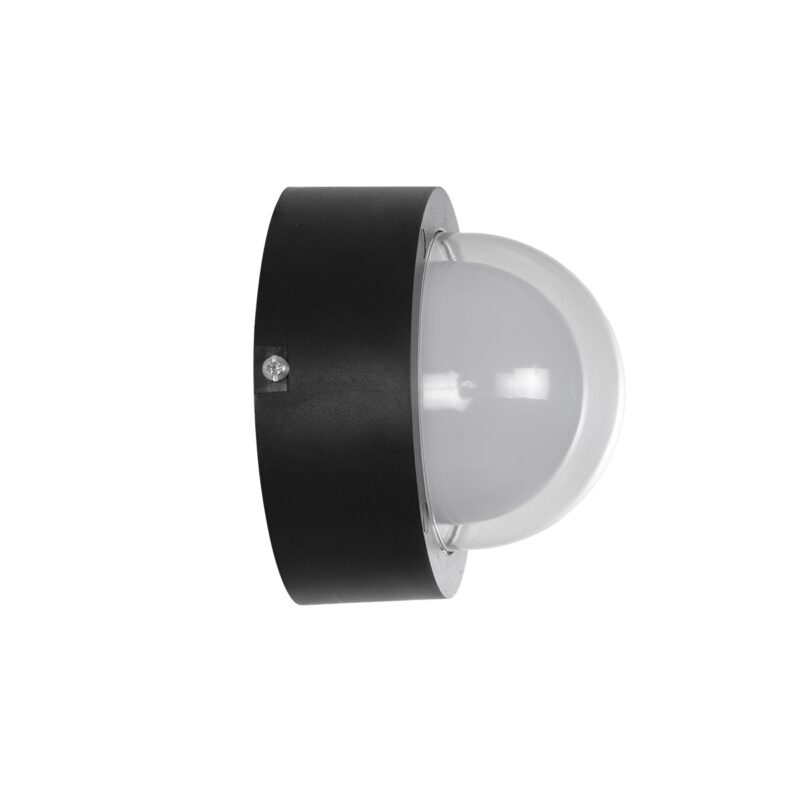 kelvo® NEXA KLV-101-0247 Φωτιστικό Τοίχου / Απλίκα LED 6W 480lm 180° AC 220-240V Αδιάβροχο IP65 Ultra Θερμό Λευκό 1800K – Sanan SMD Chip & TÜV SÜD Driver – Μαύρο Ματ – Μ11 x Π8.5 x Υ11cm – 5 Χρόνια Εγγύηση