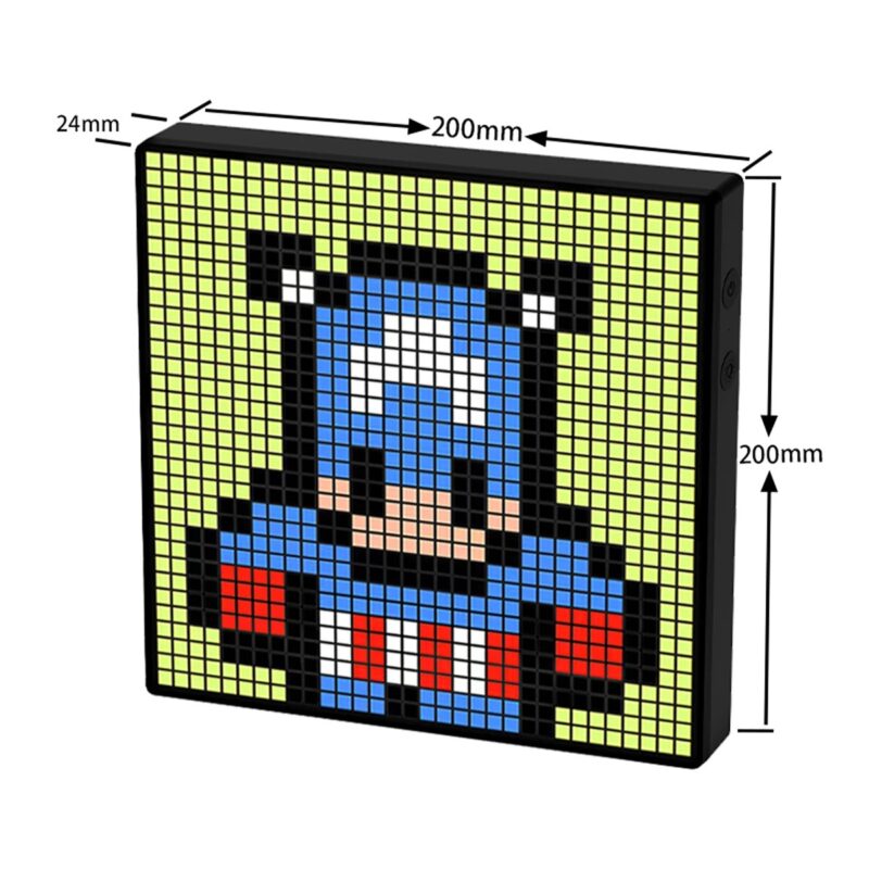 GLOBOSTAR® MATRIX GLB-106-0018 Κυλιόμενη Ψηφιακή Επιγραφή 20x20cm P5.7 32×32 Pixel LED 10W AC 220-240V IP20 Πολύχρωμο RGB – Bluetooth Control μέσω iPIXEL APP – Μ20 x Π2.6 x Υ20cm – 2 Χρόνια Εγγύηση