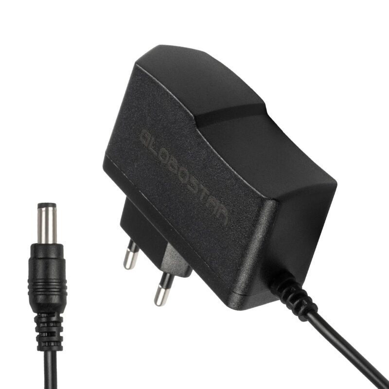 GLOBOSTAR® VOLTIX GLB-107-0001 Τροφοδοτικό/Μετασχηματιστής Class II SELV 12W 1A AC 220-240V σε DC 12V IP20 – Μαύρο Ματ – Μ7.3 x Π4 x Υ2.8cm – 3 Χρόνια Εγγύηση