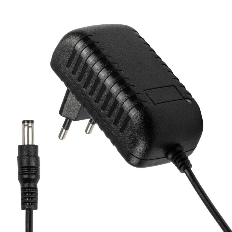 GLOBOSTAR® VOLTIX GLB-107-0002 Τροφοδοτικό/Μετασχηματιστής Class II SELV 24W 2A AC 220-240V σε DC 12V IP20 – Μαύρο Ματ – Μ8 x Π4.2 x Υ2.8cm – 3 Χρόνια Εγγύηση