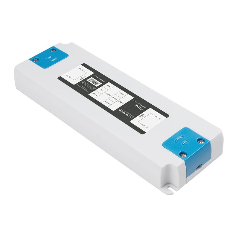 GLOBOSTAR® PLUX GLB-107-0011 Τροφοδοτικό/Μετασχηματιστής Class II SELV 60W 5A AC 220-240V σε DC 12V IP20 – Λευκό Ματ – Μ18.5 x Π6.4 x Υ2.2cm – 3 Χρόνια Εγγύηση
