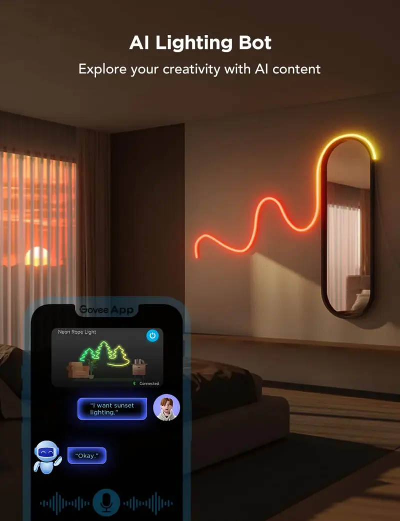 Wi-Fi Smart Σετ Neon LED RGBIC 3m H61D3-W Govee 1.SH.01.G037