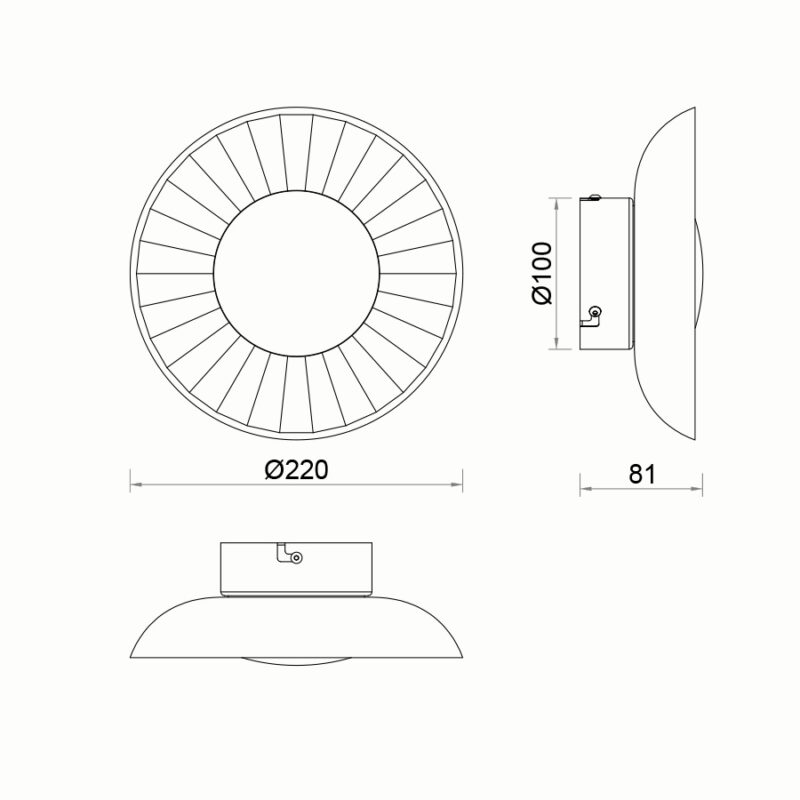 Sun Light IRIDA – Γυάλινο Επιτοίχιο Φωτιστικό – Απλίκα σε Μελί Χρώμα