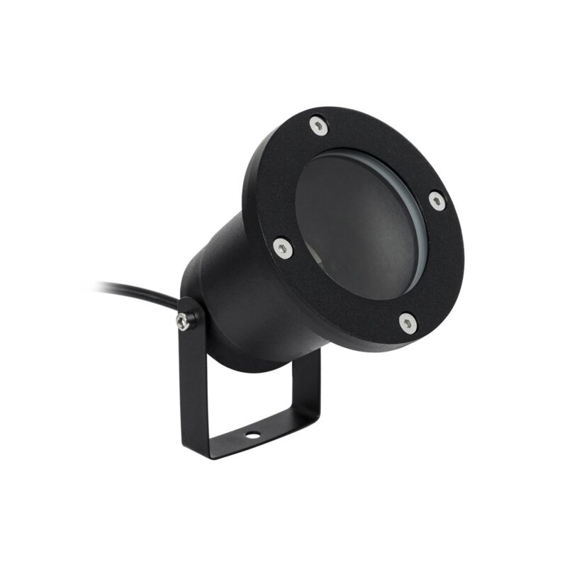 kelvo® GARDELINI KLV-101-0001-V2 Φωτιστικό Σποτ Τοίχου με Βάση για Λάμπα MR16 με Ντουί GU10 AC 220-240V Αδιάβροχο IP65 – Μαύρο Ματ – Μ10 x Π10 x Υ30cm