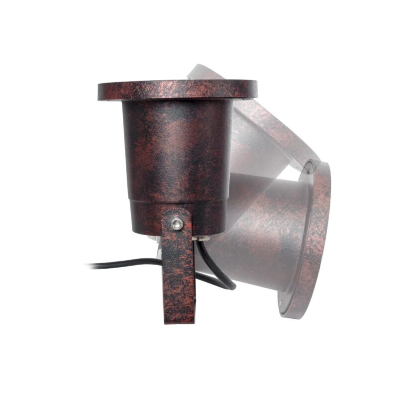 kelvo® GARDELINI KLV-101-0004-V2 Φωτιστικό Σποτ Τοίχου με Βάση για Λάμπα MR16 με Ντουί GU10 AC 220-240V Αδιάβροχο IP65 –  Μπρονζέ Εφέ Σκουριάς Ματ – Μ10 x Π10 x Υ30cm