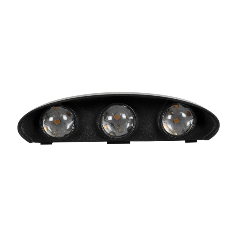 kelvo® SIXOAD KLV-101-0006 Φωτιστικό Τοίχου / Απλίκα LED 18W 1800lm 30° AC 220-240V Αδιάβροχο IP65 Θερμό Λευκό 2700K – CREE XPE Chip & TÜV SÜD Driver – Μαύρο Ματ – Μ17 x Π4 x Υ8cm – 5 Χρόνια Εγγύηση