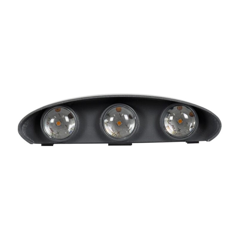 kelvo® SIXOAD KLV-101-0007 Φωτιστικό Τοίχου / Απλίκα LED 18W 1800lm 30° AC 220-240V Αδιάβροχο IP65 Θερμό Λευκό 2700K – CREE XPE Chip & TÜV SÜD Driver – Γκρι Ανθρακί Ματ – Μ17 x Π4 x Υ8cm – 5 Χρόνια Εγγύηση