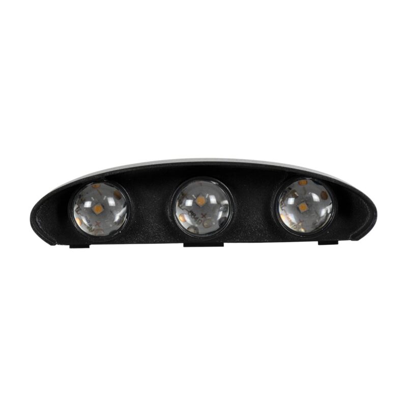 kelvo® SIXOAD KLV-101-0009 Φωτιστικό Τοίχου / Απλίκα LED 18W 1980lm 30° AC 220-240V Αδιάβροχο IP65 Φυσικό Λευκό 4500K – CREE XPE Chip & TÜV SÜD Driver – Μαύρο Ματ – Μ17 x Π4 x Υ8cm – 5 Χρόνια Εγγύηση