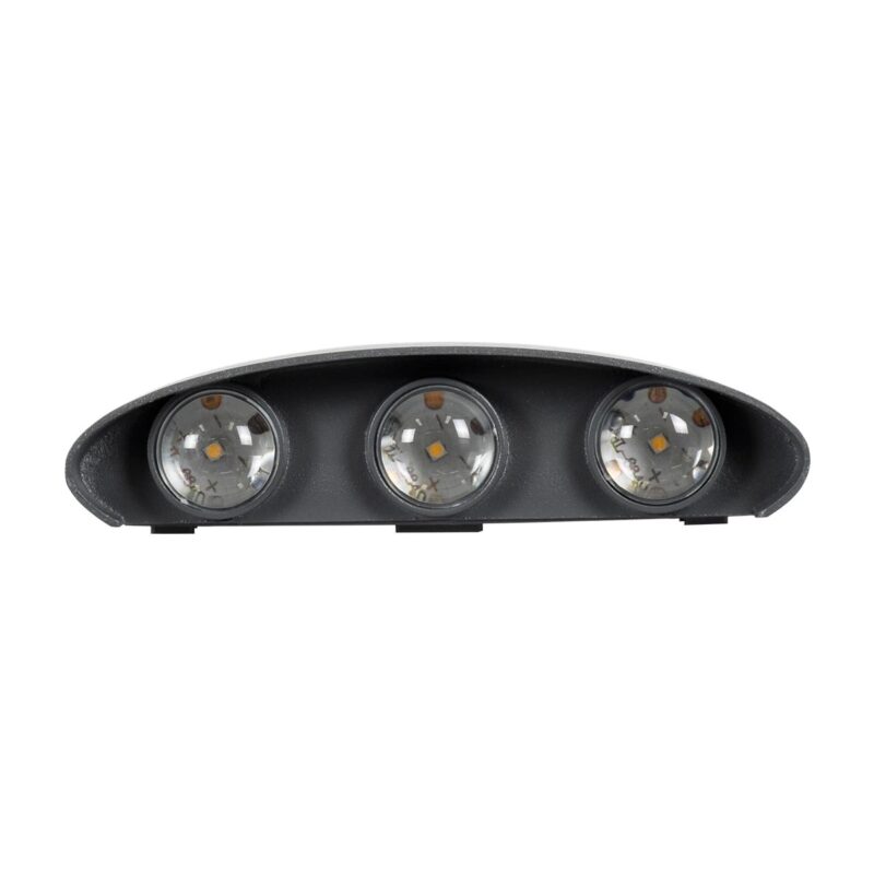 kelvo® SIXOAD KLV-101-0010 Φωτιστικό Τοίχου / Απλίκα LED 18W 1980lm 30° AC 220-240V Αδιάβροχο IP65 Φυσικό Λευκό 4500K – CREE XPE Chip & TÜV SÜD Driver – Γκρι Ανθρακί Ματ – Μ17 x Π4 x Υ8cm – 5 Χρόνια Εγγύηση