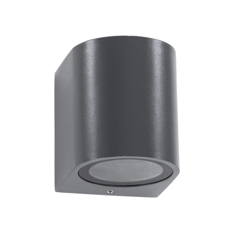 kelvo® MURANO KLV-101-0013 Φωτιστικό Τοίχου / Απλίκα για Λάμπα MR16 με Ντουί GU10 AC 220-240V Αδιάβροχο IP65 – Γκρι Ανθρακί Ματ – Μ8 x Π8 x Υ7cm