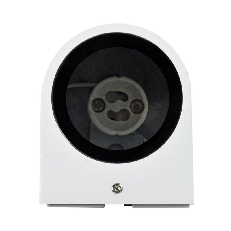 kelvo® MURANO KLV-101-0014 Φωτιστικό Τοίχου / Απλίκα για Λάμπα MR16 με Ντουί GU10 AC 220-240V Αδιάβροχο IP65 – Λευκό Ματ – Μ8 x Π8 x Υ7cm