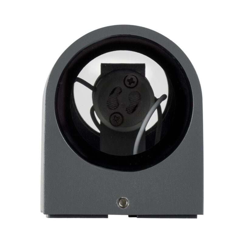 kelvo® MURANO KLV-101-0016 Φωτιστικό Τοίχου / Απλίκα για 2 Λάμπες MR16 με Ντουί GU10 AC 220-240V Αδιάβροχο IP65 – Γκρι Ανθρακί Ματ – Μ8 x Π8 x Υ15cm