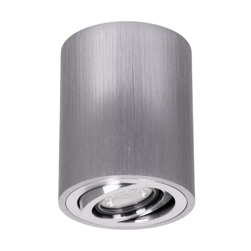 kelvo® AKIRA KLV-101-0026 Κινούμενο Φωτιστικό Downlight Σποτ για Λάμπα MR16 με Ντουί GU10 AC 220-240V IP20 – Νίκελ Βούρτσας – Μ8 x Π8 x Υ10cm