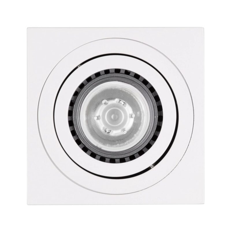 kelvo® AKIRA KLV-101-0029 Κινούμενο Φωτιστικό Downlight Σποτ για Λάμπα MR16 με Ντουί GU10 AC 220-240V IP20 – Λευκό Ματ – Μ8 x Π8 x Υ10cm