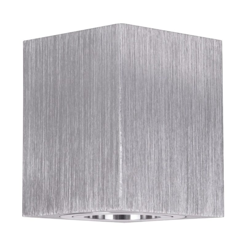 kelvo® AKIRA KLV-101-0030 Κινούμενο Φωτιστικό Downlight Σποτ για Λάμπα MR16 με Ντουί GU10 AC 220-240V IP20 – Νίκελ Βούρτσας – Μ8 x Π8 x Υ10cm