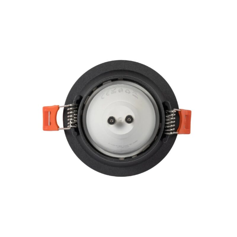 kelvo® DELTA KLV-101-0032 Χωνευτό Φωτιστικό Downlight Σποτ για Λάμπα MR16 με Ντουί GU10 AC 220-240V IP20 – Μαύρο Ματ – Μ8.5 x Π8.5 x Υ3.5cm / Q7.5cm